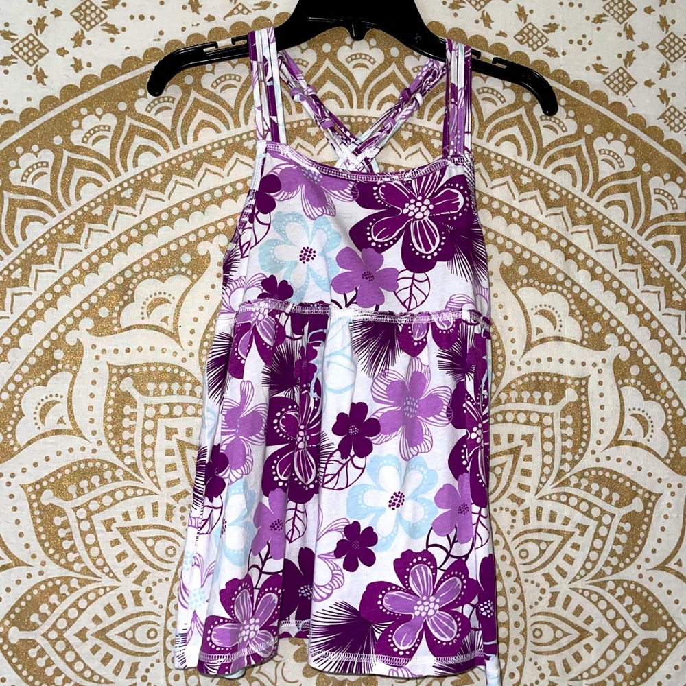 ✨3 FOR $18✨ MIX & MATCH…TROPICAL GIRLS FLOWY TOP BY “JENNI”, SIZE MEDIUM